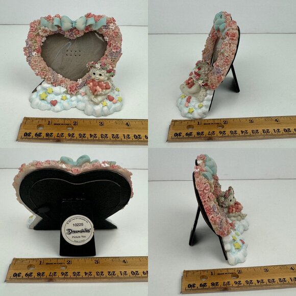 Small Vtg Dreamsicles Cherub Angel Heart Shape Picture You Picture Photo Frame - Picture 6 of 14